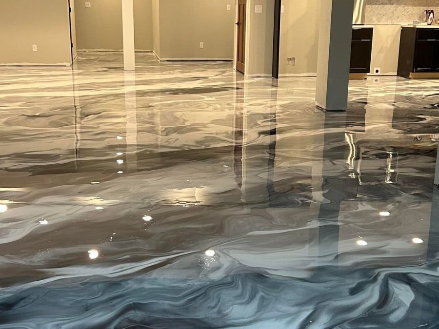 Metallic epoxy floor Springfield MO β Ozarks Concrete Coatings