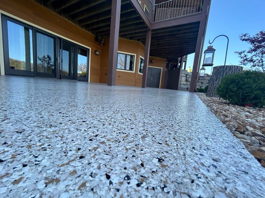 Patio outdoor concrete coating Springfield MO β Ozarks Concrete Coatings